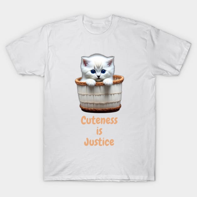 Cuteness is justice Kwii Kitten T-Shirt by mosta3rbeen